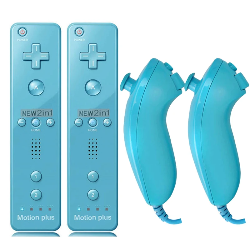 2 шт. Управление Для Wii дистанционного Геймпад Встроенный Motion Plus для Ninetend Wii/Wii U