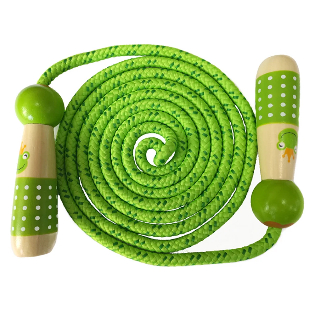 Детская скакалка с мультяшной деревянной ручкой кабель для пропуска провод