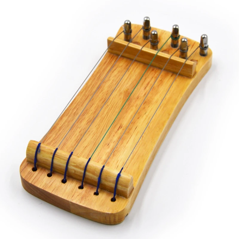 Твердое дерево мини 6 струн Guzheng Zither ручной тренажер ГУ Zheng Пальчиковый | Спорт и