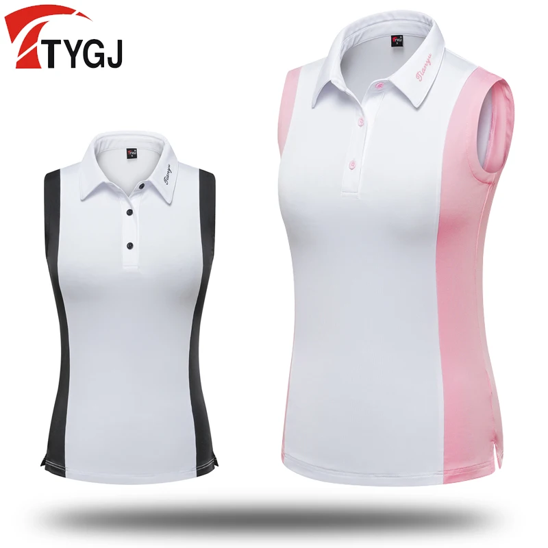 

PGM Women Golf Sleeveless Shirts Ladies Soft Slimming Sports Vest Tops Summer Breathable Golf Vest T-shirts D0806