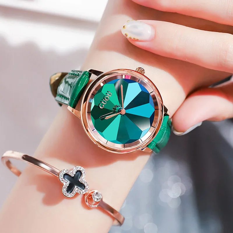 Модные женские повседневные часы с кожаным ремешком Роскошные Аналоговые