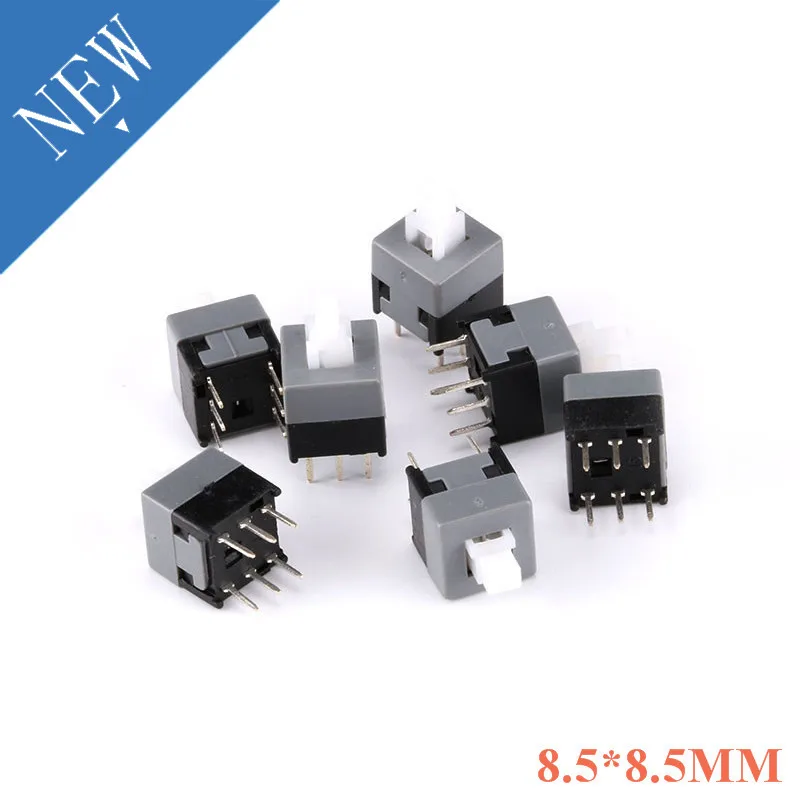 

20pcs 8.5*8.5MM 6 Pin DPDT Double Row No Locked Switch/Push Button Switch/Key Switch Self-locking Switch 6Pin 8.5x8.5mm