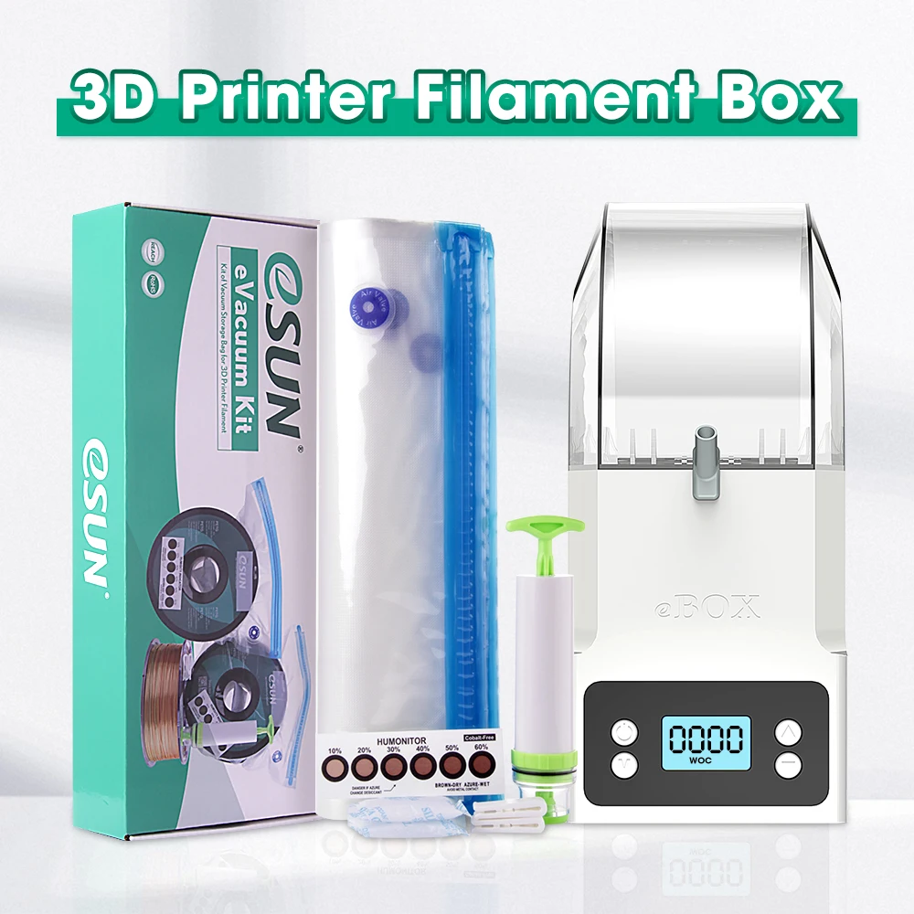 eSUN 3D Printing Storage Dryer Bag Kit Silk PLA PETG TPU Filament Sealed Vacuum Keep Dry Avoid Moisture for 3D printer spools