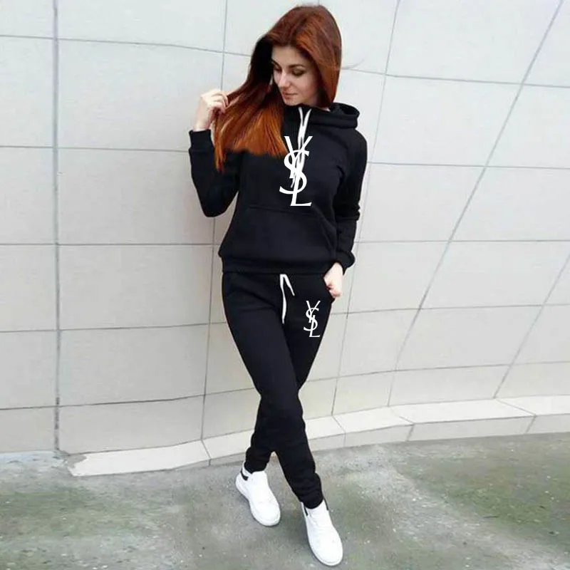 

Women's Original Sport Shirt, Printed Hoodie and Zip Shirt, Two-Piece Set, 2020