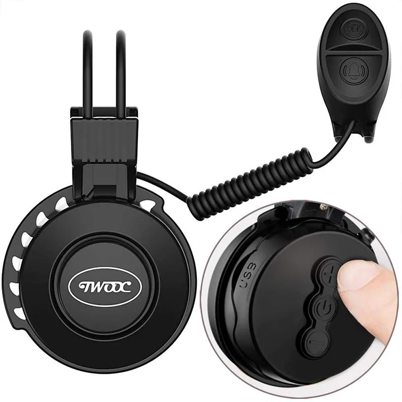 

Bicycle USB Rechargeable Electronic Mini Bells Waterproof Anti-fall Lightweight Loud Separate Button Handlebar Bells