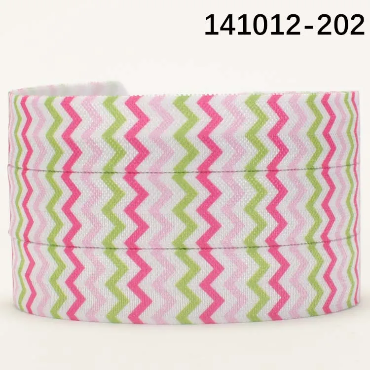 NEW sale 50yards 5/8 &quot 16mm colorful stripe wave pattern printed FOE ribbon DIY hairbow free shipping |