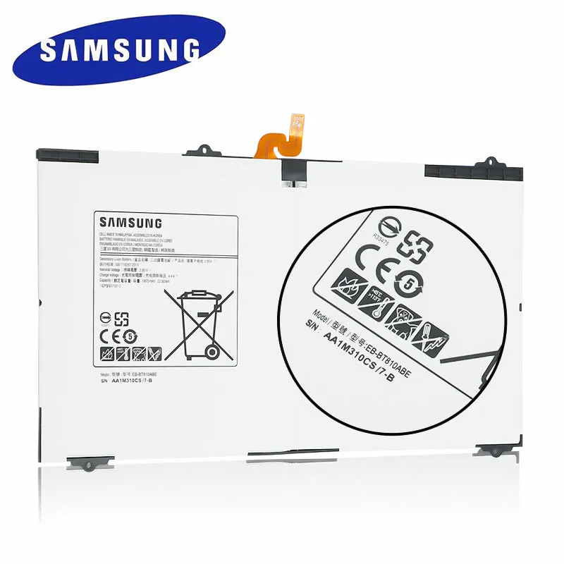 Для Galaxy Tab S2 9 7 T815C T813 T815 T819C SM-T815 SM-T810 SM-T817A Оригинальная Замена Samsung батарея EB-BT810ABE 5870