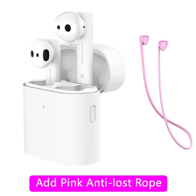 Оригинальные беспроводные наушники Xiaomi Air 2 TWS Bluetooth 2 LHDC HD 14,2 мм с двойным микрофоном ENC автоматическая пауза управление нажатием Airdots Pro 2 - Цвет: Add pink rope