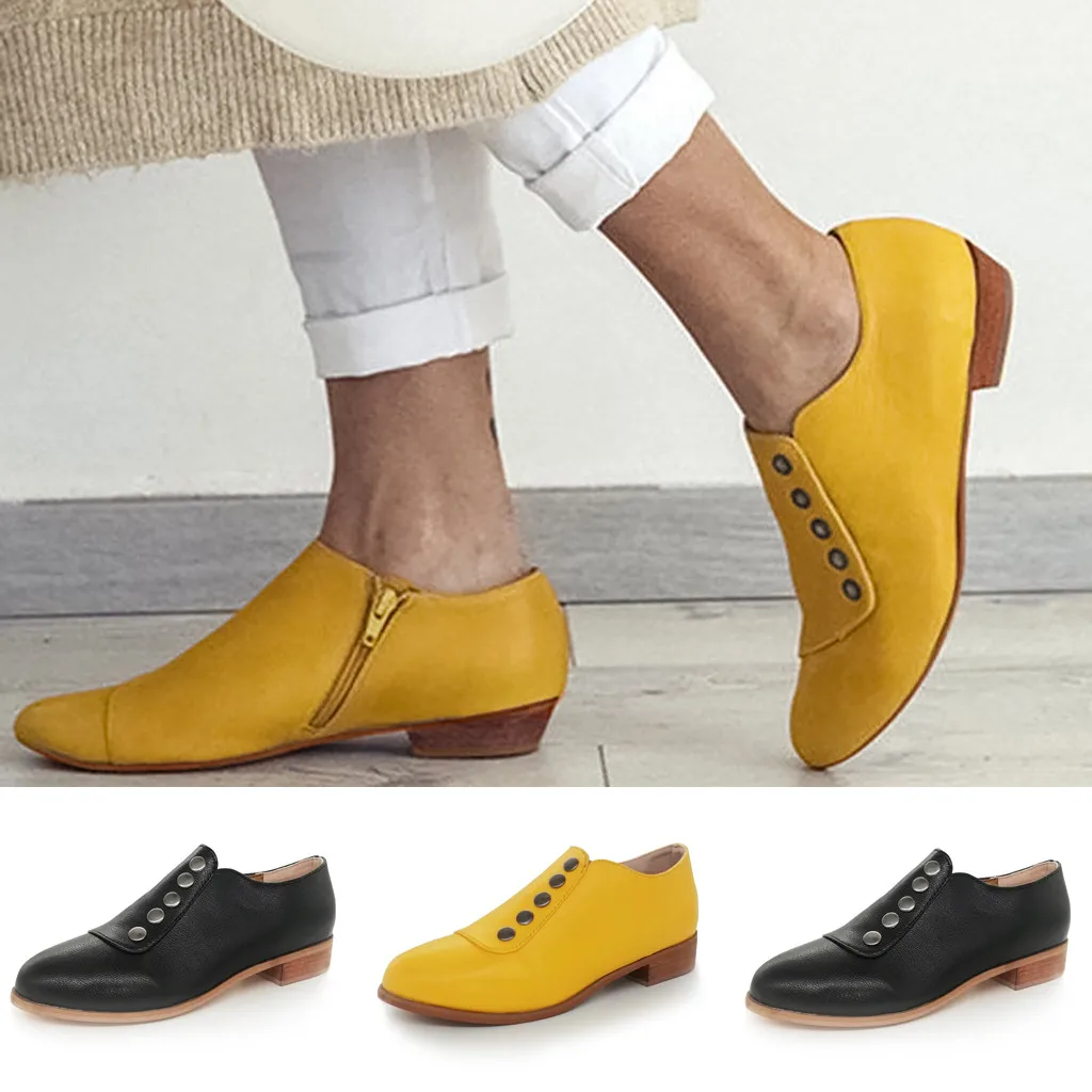 Женские ботильоны на молнии Повседневные Удобные однотонные ботинки большие