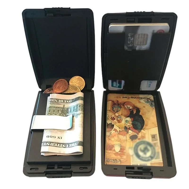 

Aluminium Alloy Bankcard Blocking Hard Case Wallet Protect Holder Anti-RFID Card Credit Scanning Card L1S8