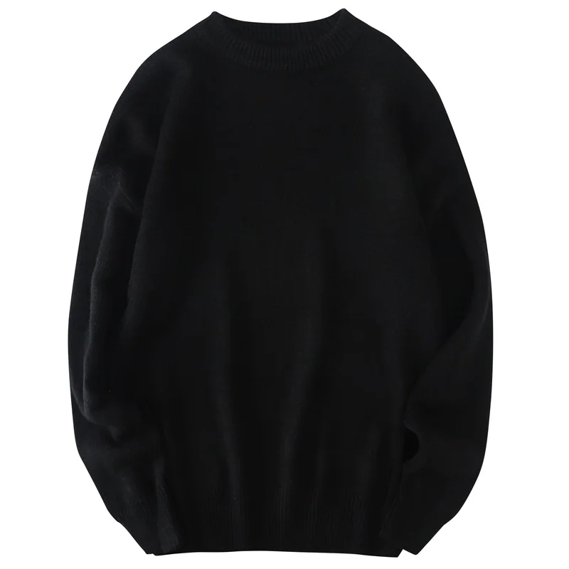 

Мужской осенне-зимний Свитер оверсайз, однотонный трикотажный пуловер, большие размеры 8xl 7xl 6xl 5xl