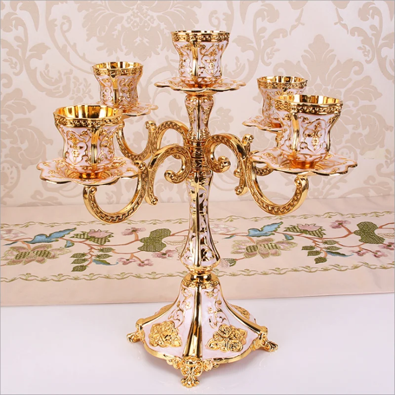 IGBBOVE-portavelas de Metal, candelabro de diseño de lujo para mesa, centros de mesa de boda, candelabro para decoración del hogar