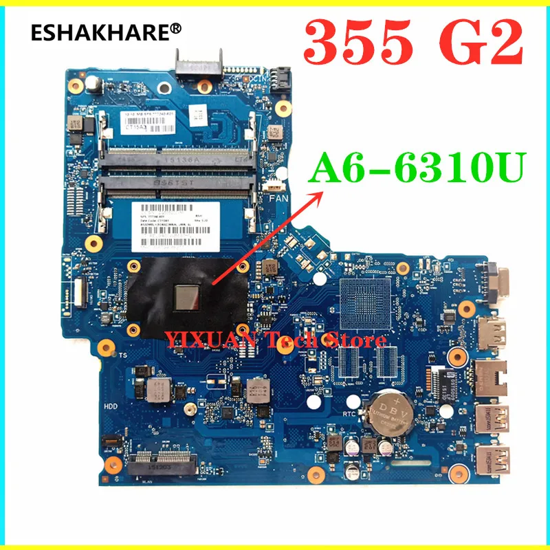 764685-001 764685-501 764685-601 для HP 355 G2 материнская плата ноутбука с процессором A6-6310 100% ТЕСТ