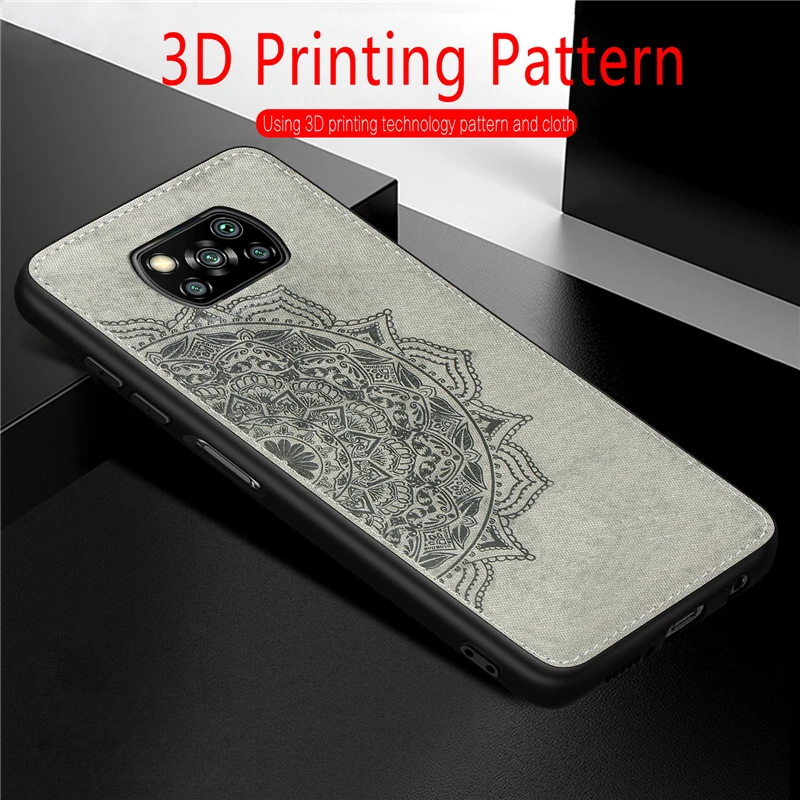 for xiaomi poco x3 case cotton rubber texture printing pattern tpu phone cover for redmi 9c case for xiaomi poco f2 pro poco x3 free global shipping