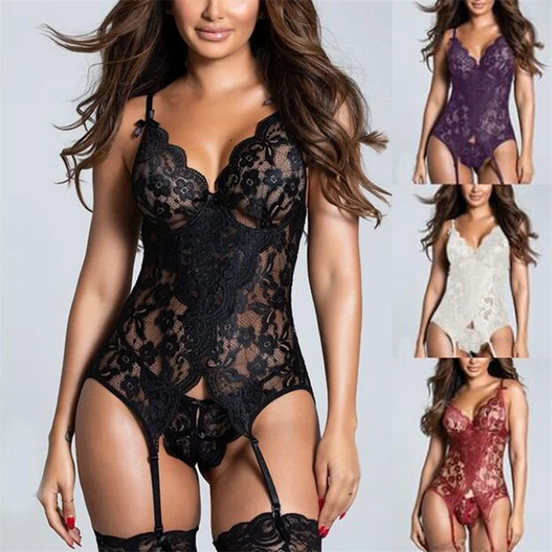 

Женское белье, сексуальное нижнее белье, костюм порно, корсет, кружевная вышивка, яркий муслиновый комплект из двух предметов, одежда для сн...