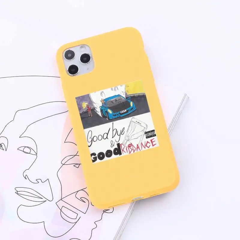 

Juice Wrld Lucid Dream Hip Hop Rapper Phone Case Candy Color for iPhone 6 7 8 11 12 s mini pro X XS XR MAX Plus