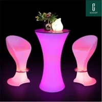 110cm height led lighted up cocktail table plastic bar table wedding bar ktv disco supplies bar table set