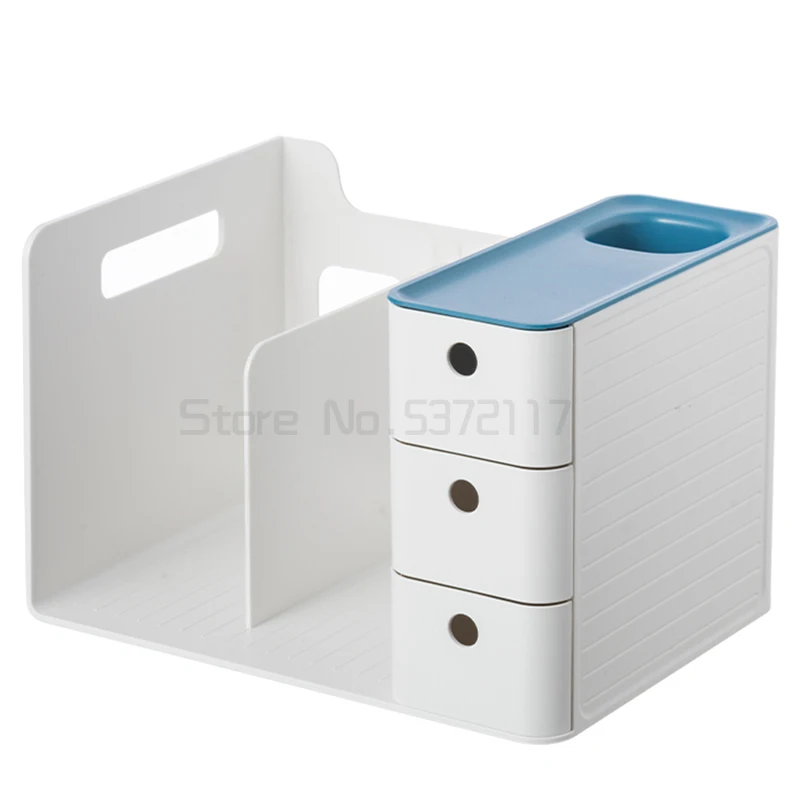 

Desk stationery storage box drawer type children's desk pen container sorting box station file shelf