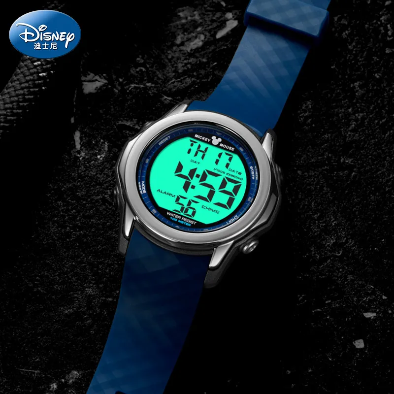 Модные уличные спортивные детские многофункциональные часы Disney будильник Chrono 10