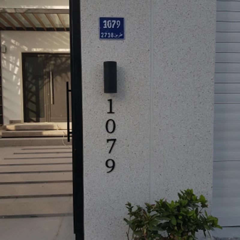 Дом номер 101 мм смывное Крепление черный металлический адрес двери цинковый