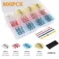 50300500800pcs solder seal sleeve wire connectors heat shrink butt connectors waterproof insulated electrical wire terminals