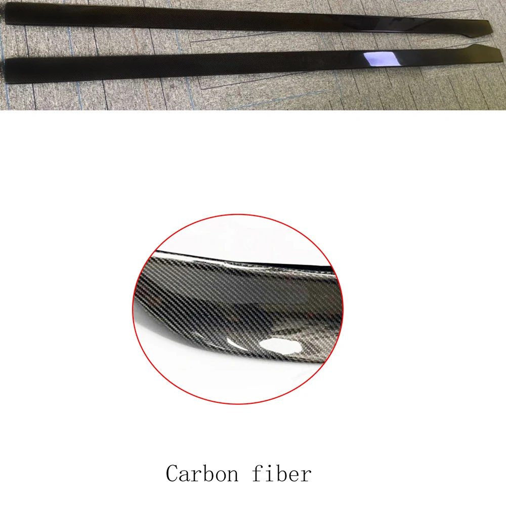 Carbon Skirt 1 пара боковая юбка из углеродного волокна для Benz C205 W205 Coupe C200 C220 C300 C43 C63 AMG 2 двери - Цвет: Carbon Skirt
