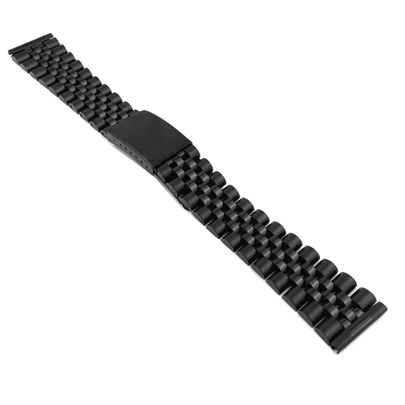 Solid Stainless Steel Watchband 18mm 20mm 22mm Metal Bracelet Wrist Band Straps Classic Folding Buckles For Smart Watches Tools enlarge