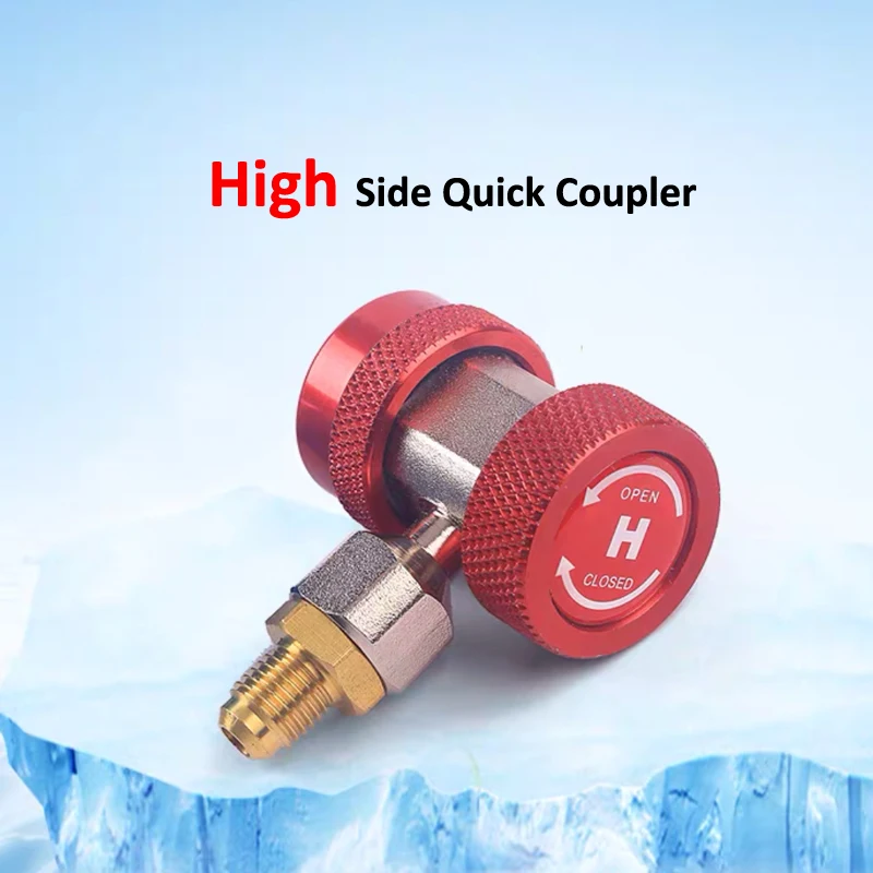 R134A Высокий Низкий быстроразъемный соединитель адаптеры Тип AC манометр Авто