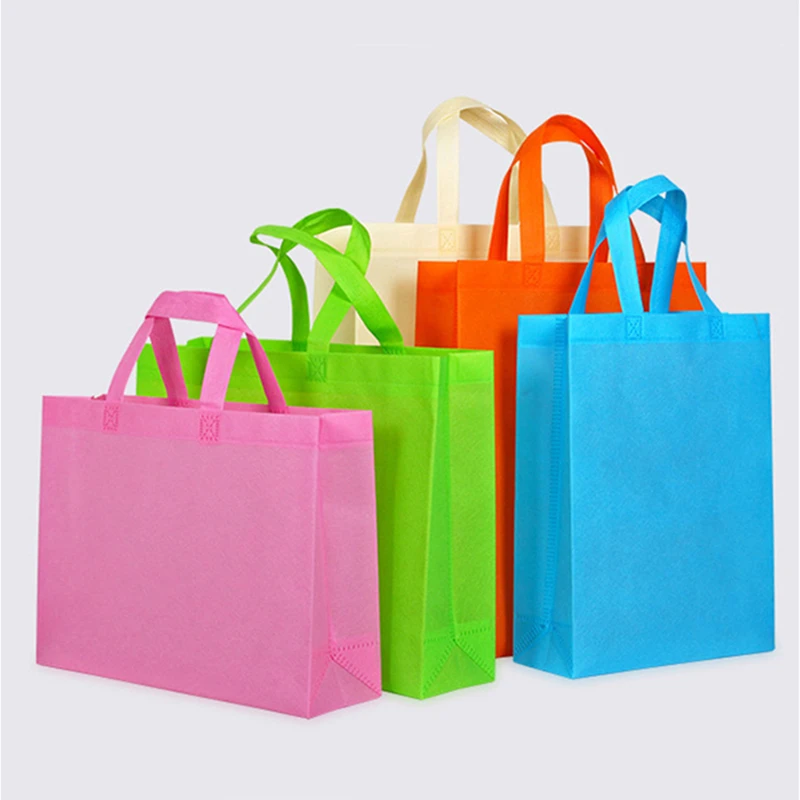 

200 pcs 30*38cm 2 colors 2 sides printing customize logo non woven bags