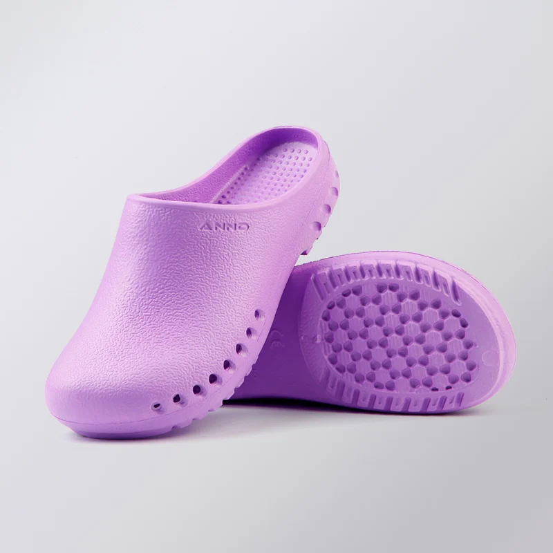 Light Purple Медицинская обувь из ЭВА; ортопедическая обувь с эффектом потертости для диабетиков; рабочие тапочки для медсестры; обувь для кормления; медицинская обувь - Цвет: Light Purple