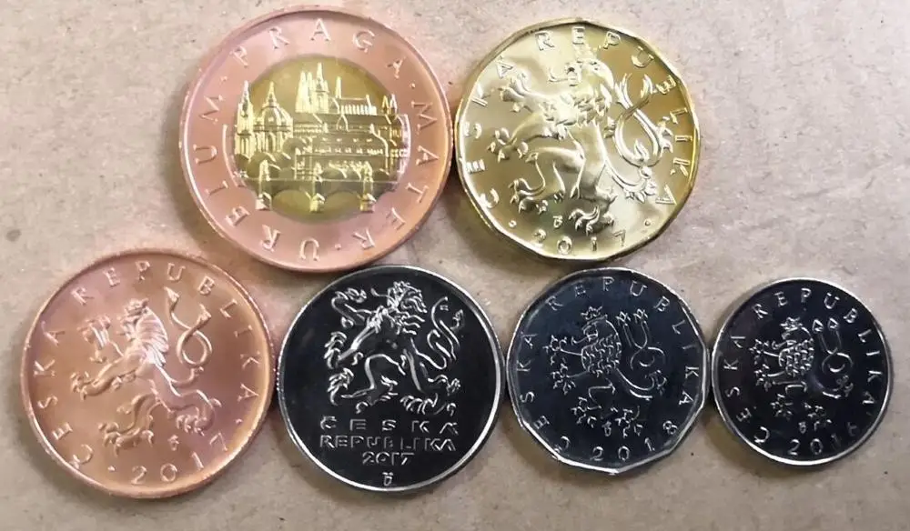 6 PCS SET Czech 100% Real Genuine Comemorative Coin Original Collection | Дом и сад