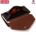 KAVIS RFID держатель для кредитных карт кошелек для мужчин и женщин металлическая RFID винтажная Алюминиевая сумка Crazy Horse кожаный держатель для банковской карты Чехол Новинка