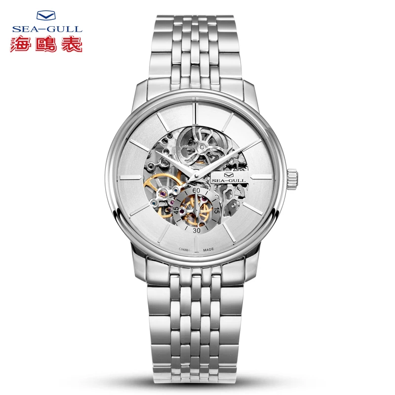 Часы мужские механические водонепроницаемые с сапфировым стальным браслетом 2021