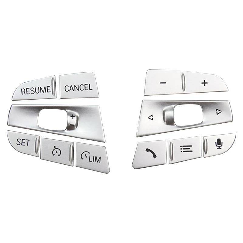 

Новинка автостайлинг хромированные кнопки на руль Переключатель отделка Чехлы наклейки аксессуары для BMW 3 серии G20 G28 2020-2021