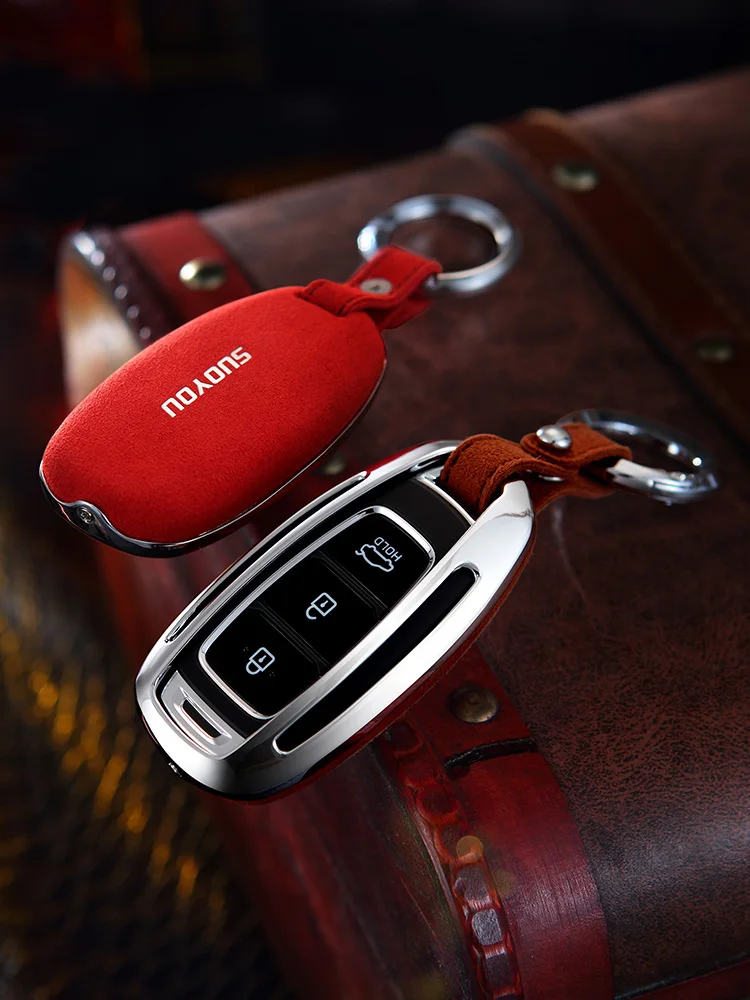 Чехол для автомобильного ключа из натуральной кожи с оцинкованным сплавом Hyundai i30