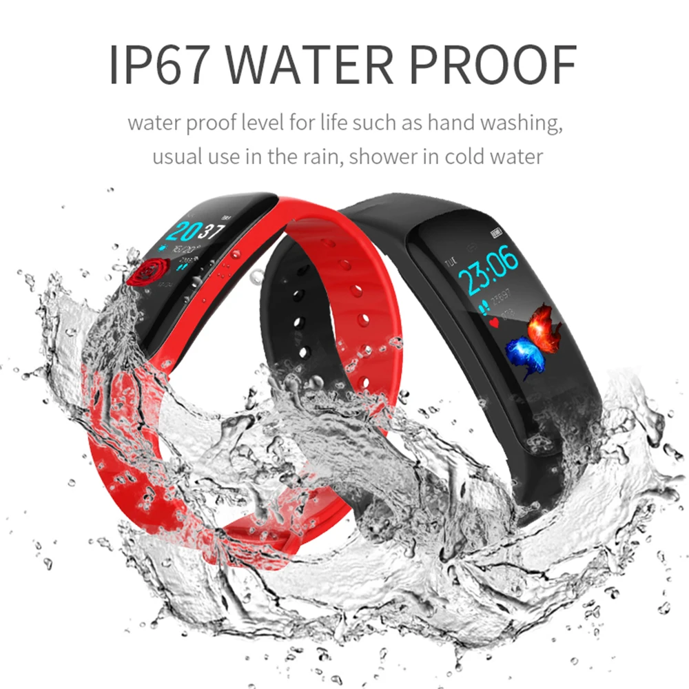 

BINSSAW H29 Smart Wristband Fitness Tracker 1.14 Color Screen IP67 Waterproof bracelet Pedometer Activity Monitor Smart Watch