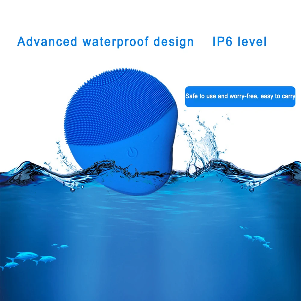 

Wakeforyou Powered Facial Cleansing Devices Silicone Cleanser Waterproof USB Rechargeable Skin Care Massage Cleansing Brush