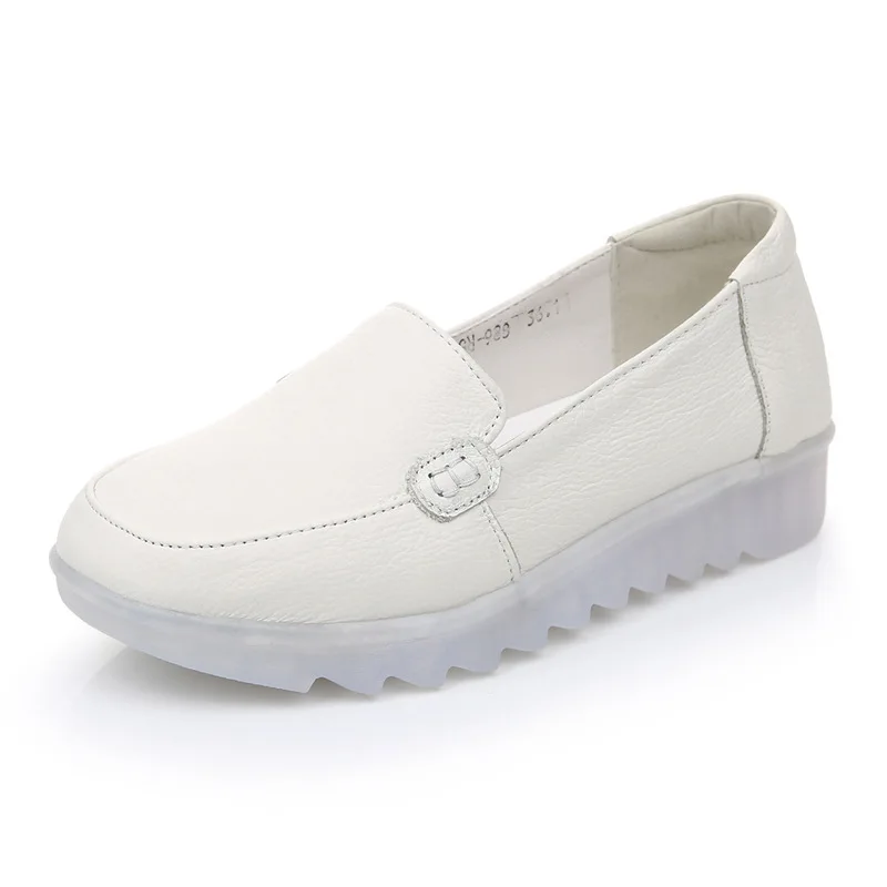 Женские туфли из натуральной кожи мягкая нескользящая подошва натуральная кожа