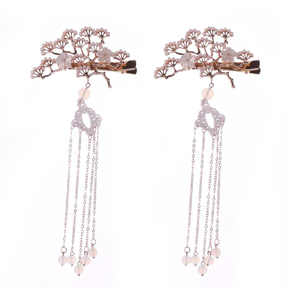 Изысканный Классический цветок имитация жемчуга кисточка для волос Декор