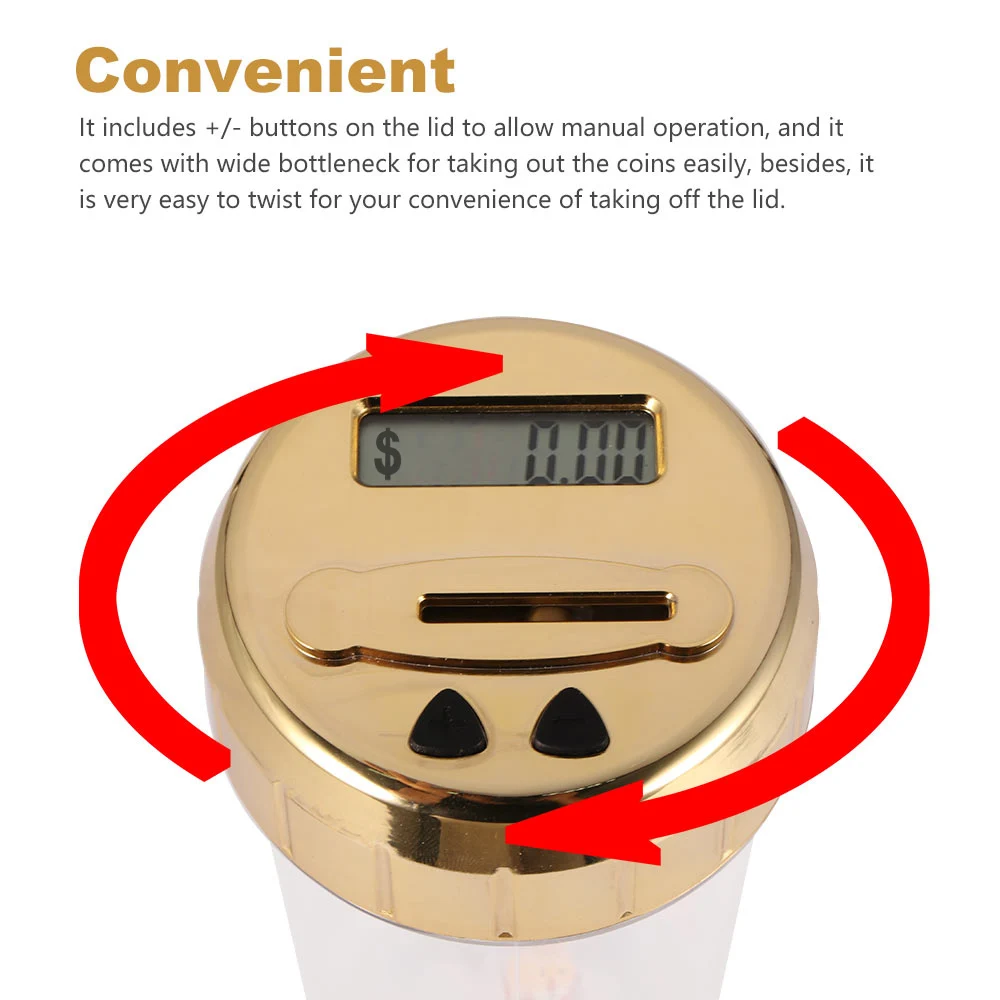 Piggy bank money box LCD Display Smart Electronic Digital Counting Coin Money Saving Box Jar For EURO Pound Christmas Gift | Дом и сад