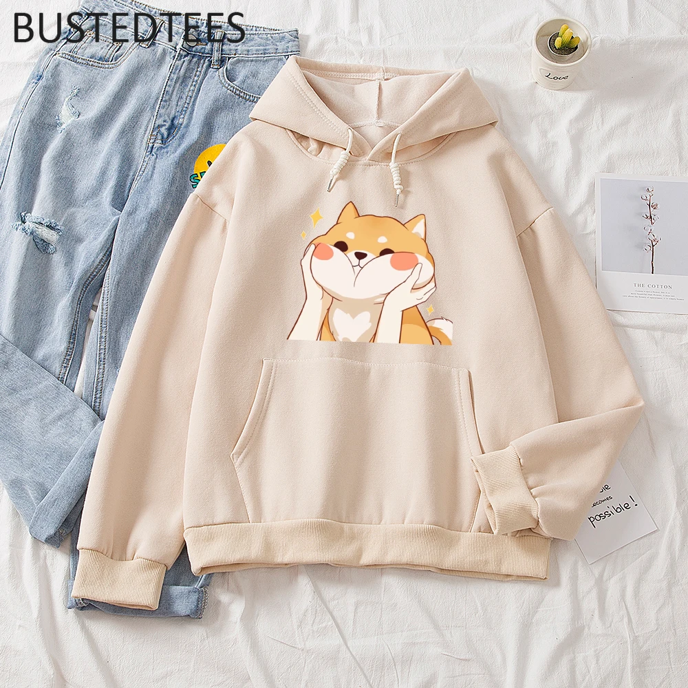 

Kawaii Shiba Inu Hoodie Ullzang Harajuku Funny Cartoon Hoodies Women Cute Korean Style Ulzzang Long Sleeve Sweatshirts Female