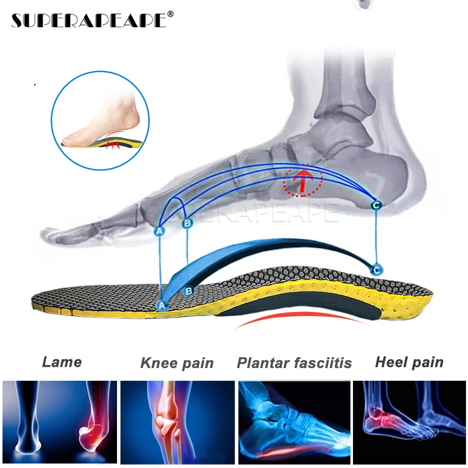 EVA Sport Orthotic Insoles Arch Support Orthopedic Insoles for Shoes O/X Leg Shoe Pad Foot Pain Relief Sole for Shoes
