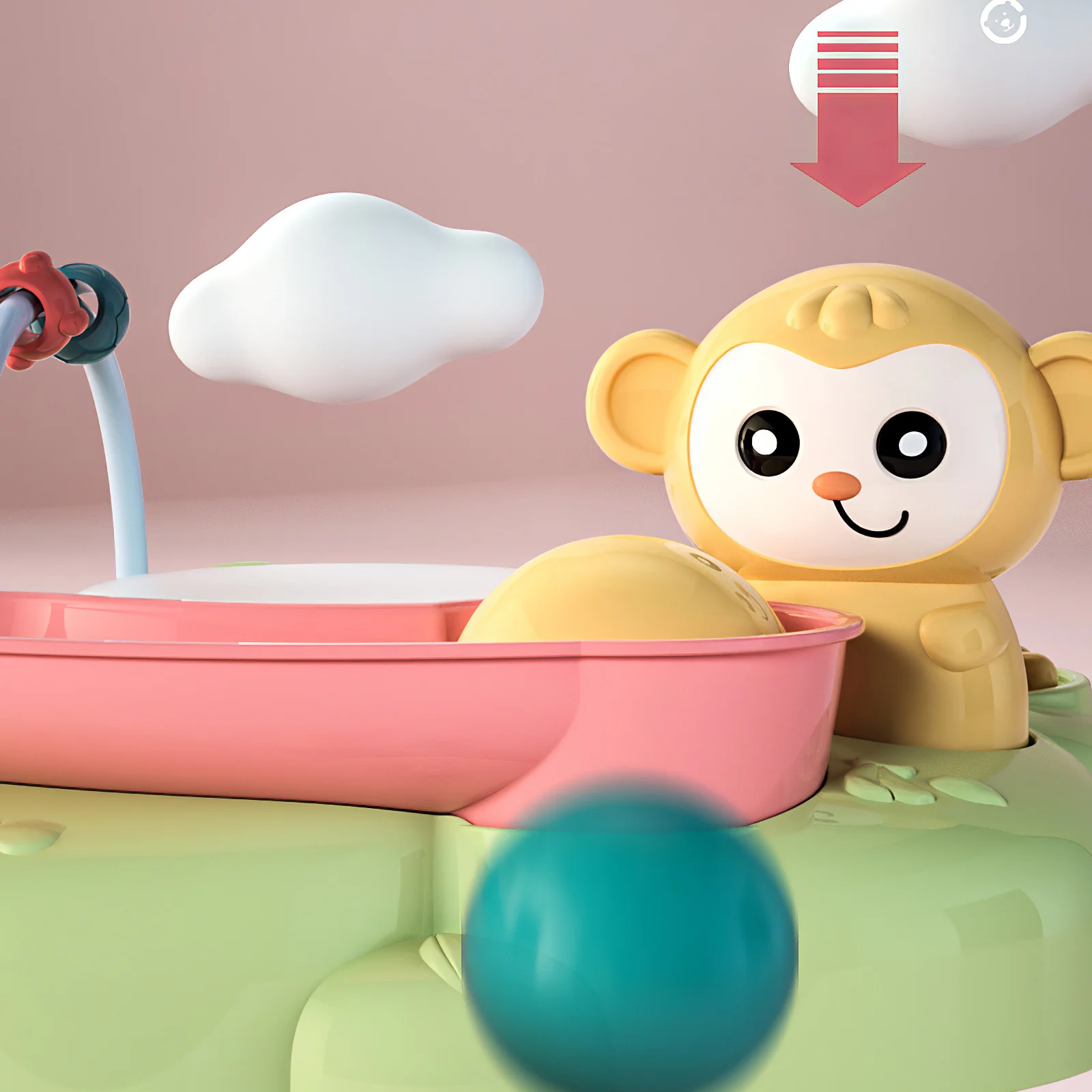 

Montessori Sound Light Patting Drum Gear Bead Learning Educational Board Games Busy Board Musical Instruments Kid Drum Toys