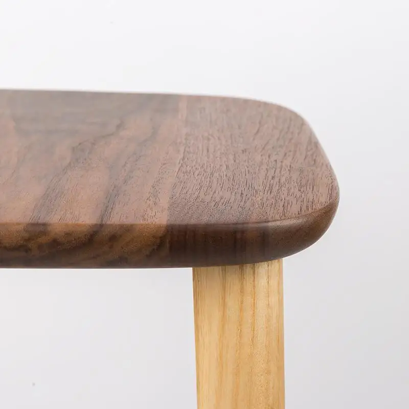 Скандинавский барный высокий стул из массива дерева домашняя маленькая скамейка