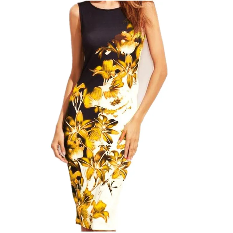 MIOFAR Сезон лето Модная одежда без рукавов Платья с цветочным принтом Платье для