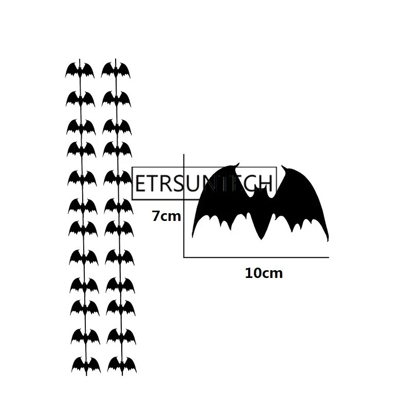

100pcs Black Bats Halloween Decoration Bat Banners DIY Party Decor For KTV Bar Shopping Mall