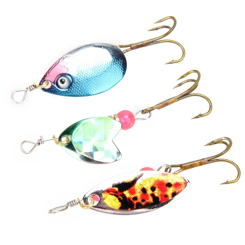 

30pcs Lot of Fishing Lure Spoon Bait Metal Spinnerbait Tackle Artificial Spinner Trout Fishing Bait Jig