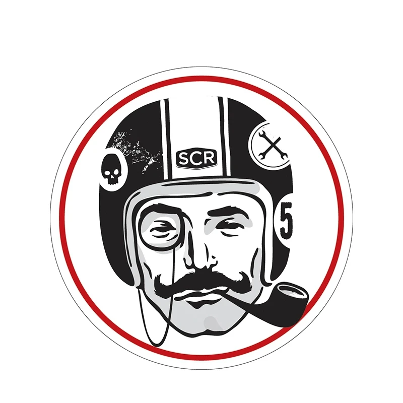 

Car Sticker Noble Gentleman Riding Helmet Sticker Bumper Trunk Waterproof Car Sticker Cover Scratch Decal Pvc13cm * 12cm