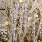 Подвесные Украшения для новогодней елки, в виде сосулек, для зимы, замороженвечерние, новогодние украшения, 10 шт.