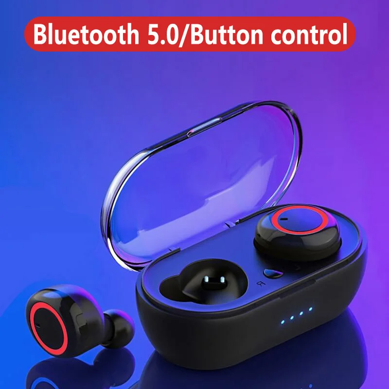 

5,0 TWS наушники Bluetooth беспроводные наушники-вкладыши Наушники-вкладыши игровая стереогарнитура с зарядным чехлом подходит для всех телефоно...